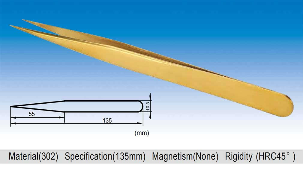STRAIGHT Super Steel Tweezer | Anti-magnetic | Ultra-high precision hardness and durability
