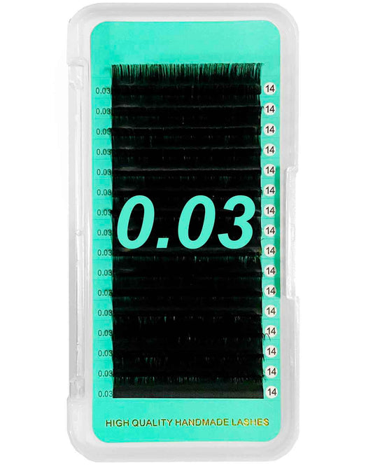 Cashmere Matte Faux Mink Deep Black Individual Lashes 0.03mm Mega Volume 【16-lines No-logo】