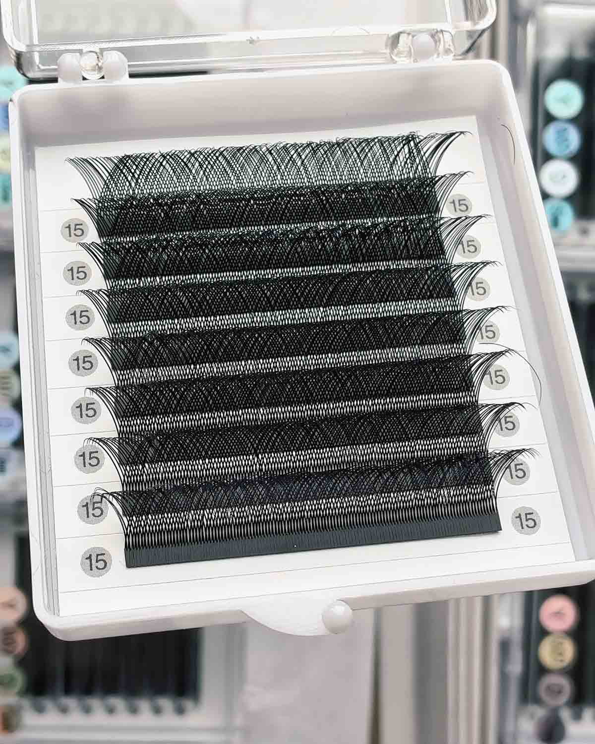 YY Shape Lashes Deep Black  0.05mm & 0.07mm  【8-lines】